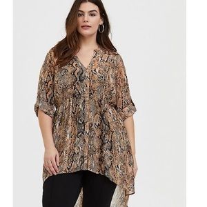LEXIE - Floral PRINT CHIFFON BABYDOLL TUNIC